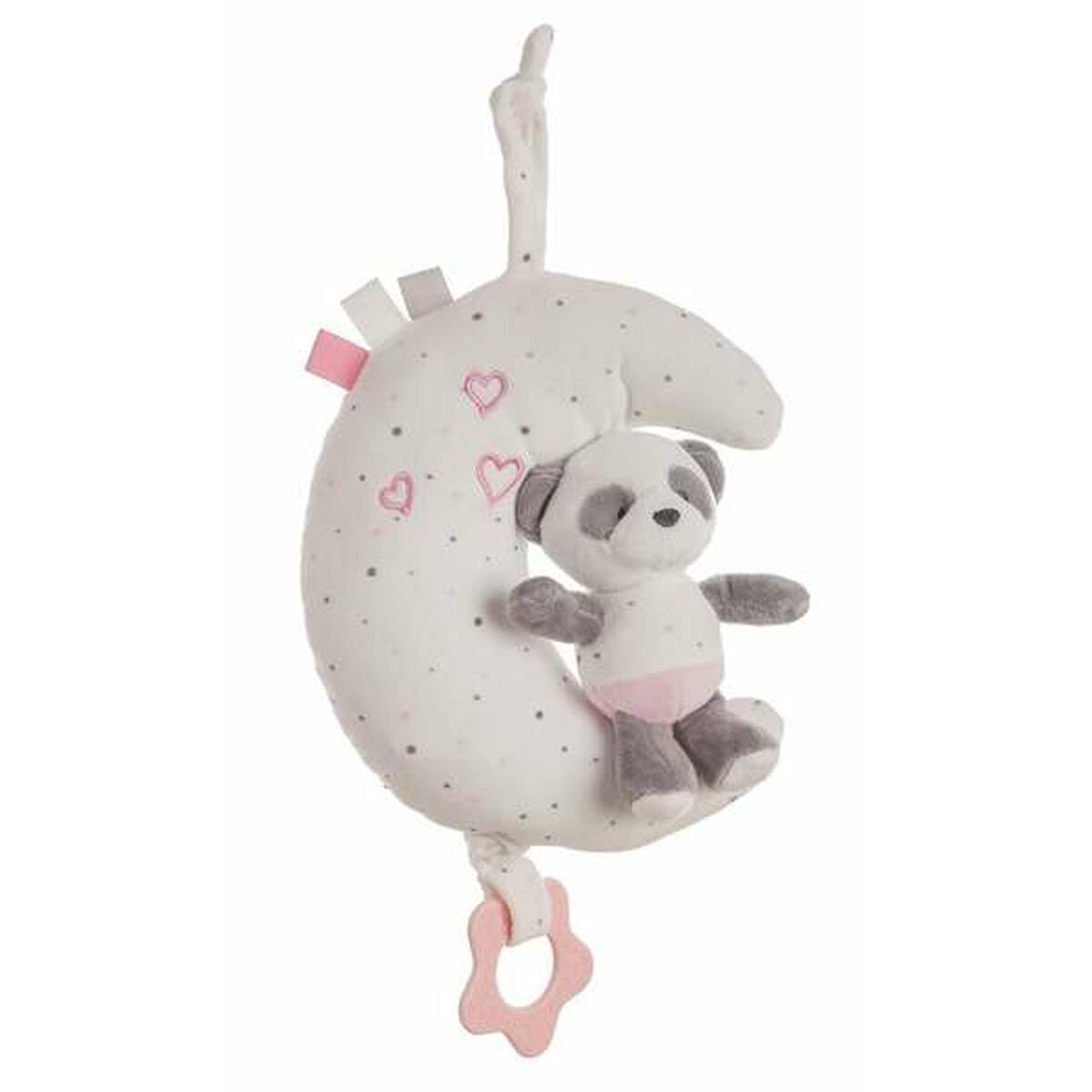 Hochet musical Baby Panda Lune Rose - Bébé, Jouets pour la petite enfance premium pour bébé