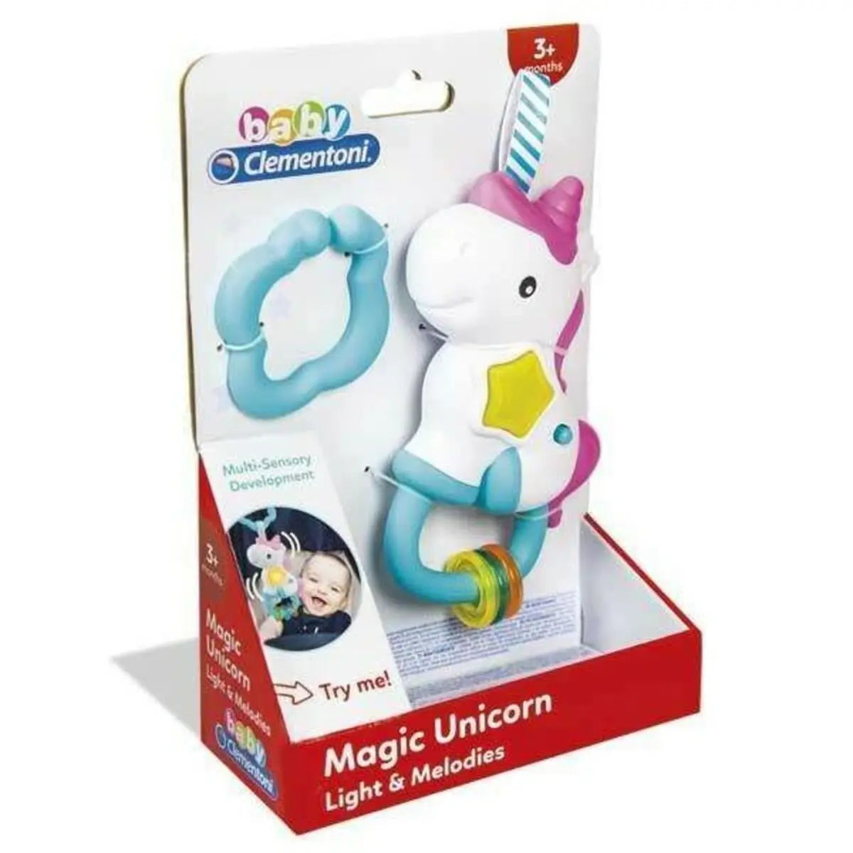 Hochet musical Magic Unicorn Clementoni 17333 - Bébé, Jouets pour la petite enfance premium pour bébé