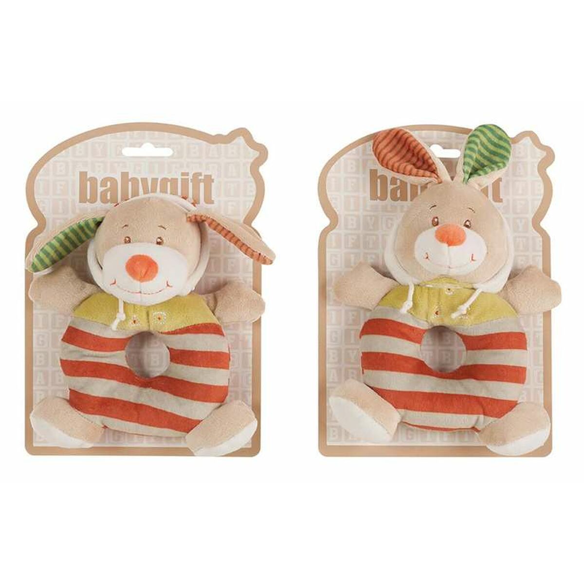 Peluche Hochet Chien Lapin - Babycute