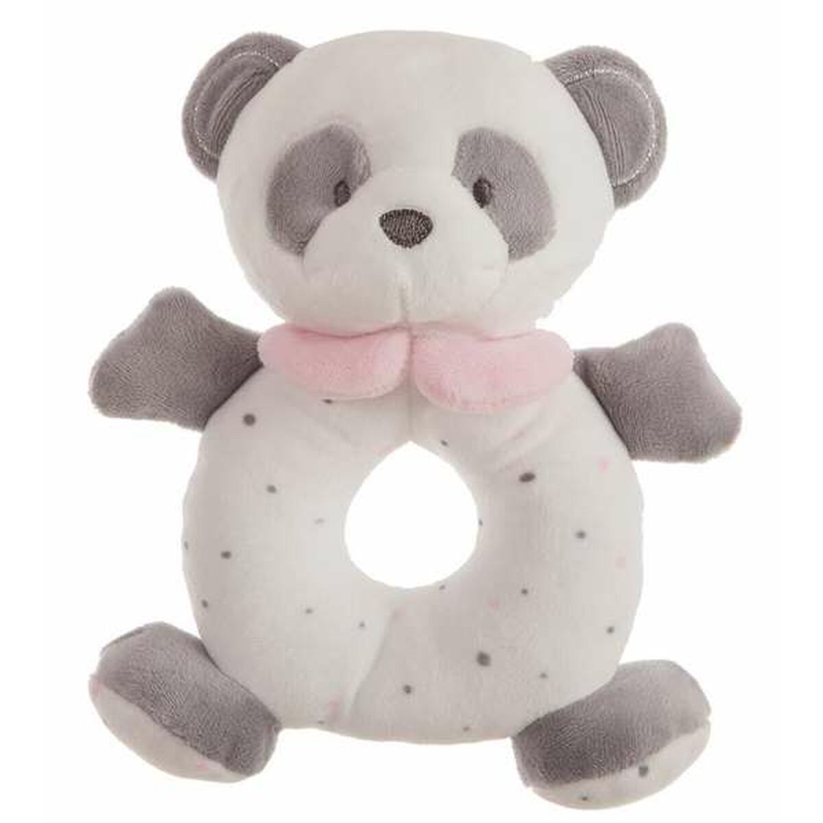 Peluche Hochet Ours Panda Rose 20 cm - Babycute