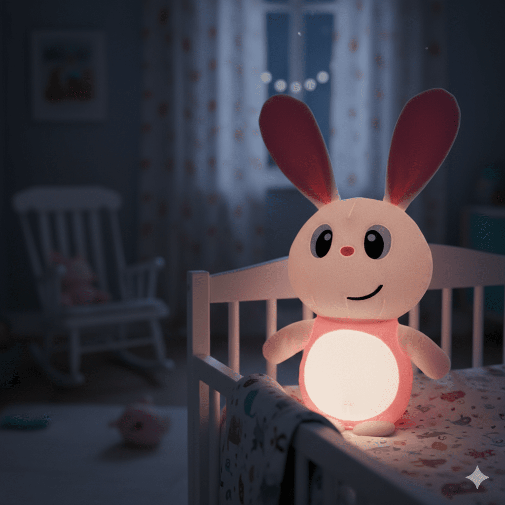 Peluche Lapin Rose Lumineuse Moltó - Veilleuse pour Bébé 6m+ - Babycute