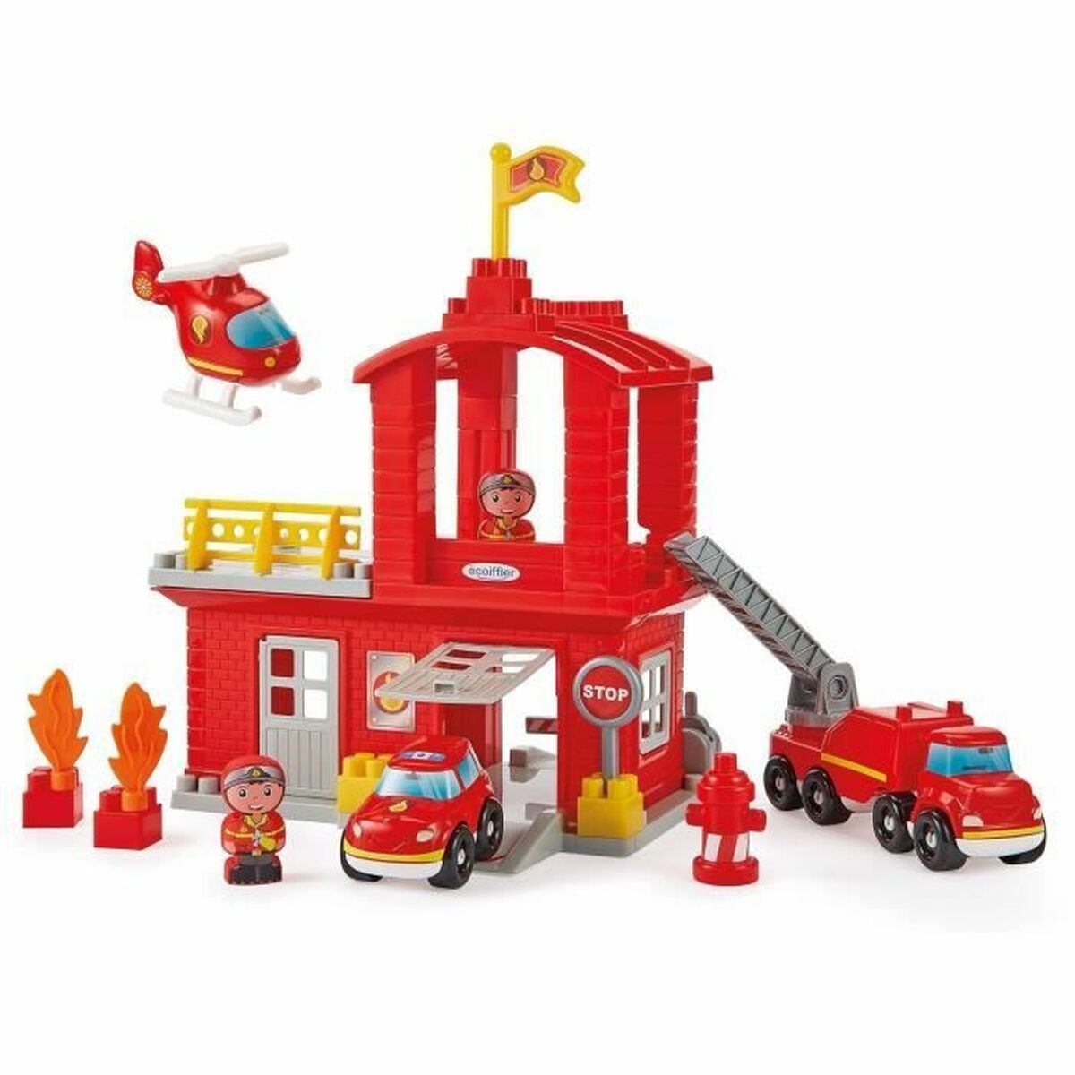 Set de construction Ecoiffier Fire Station - Babycute