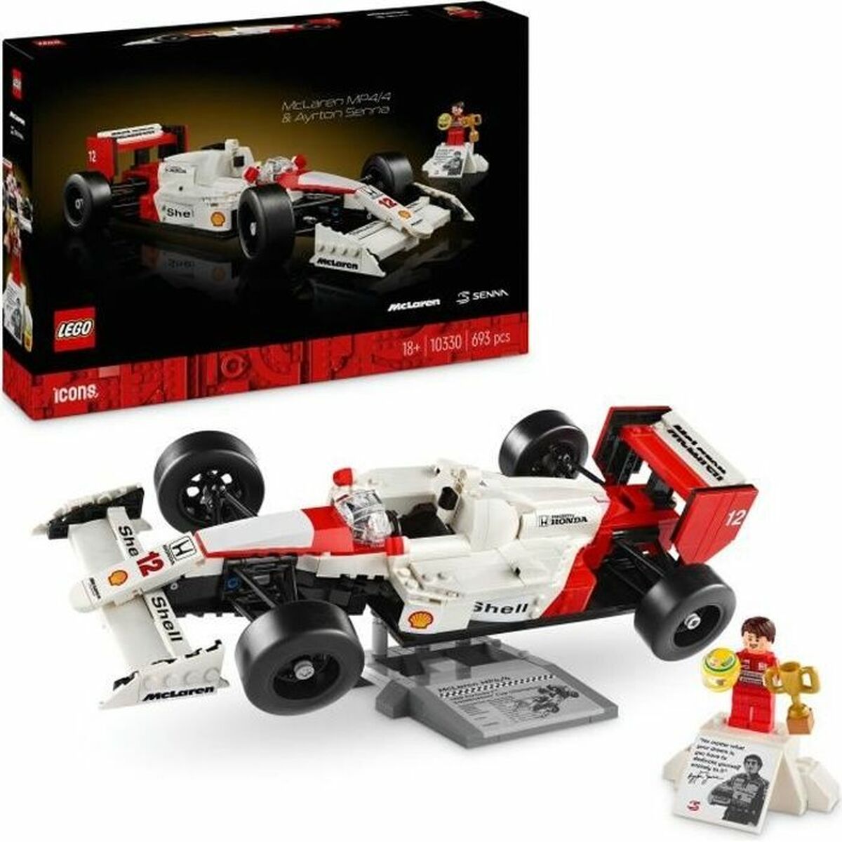 Set de construction Lego 10330 Mclaren MP4/4 & Ayrton Senna - Jouets et jeux premium pour bébé