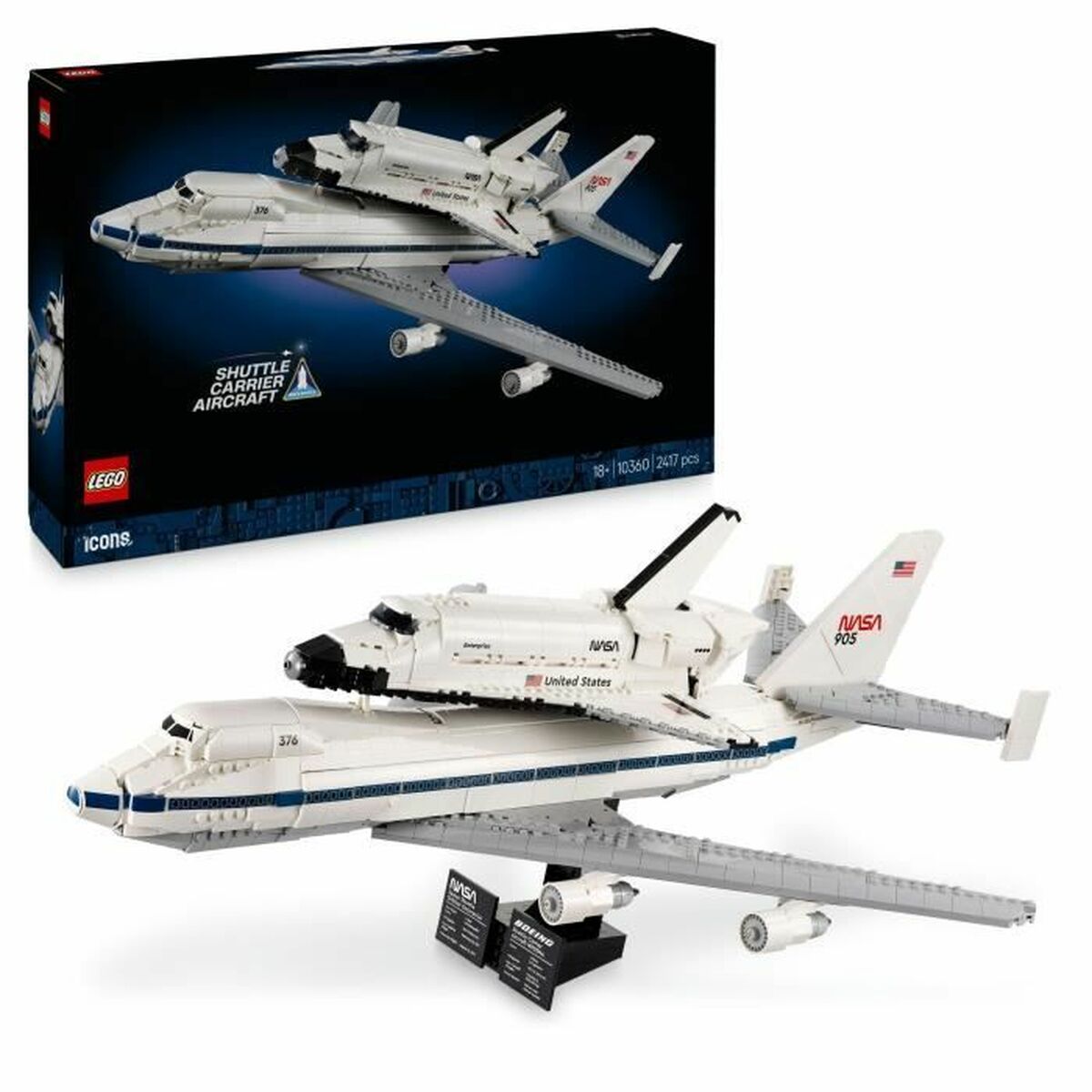 Set de construction Lego 10360 Shuttle Carrier Aircraft 2417 Pièces - Babycute