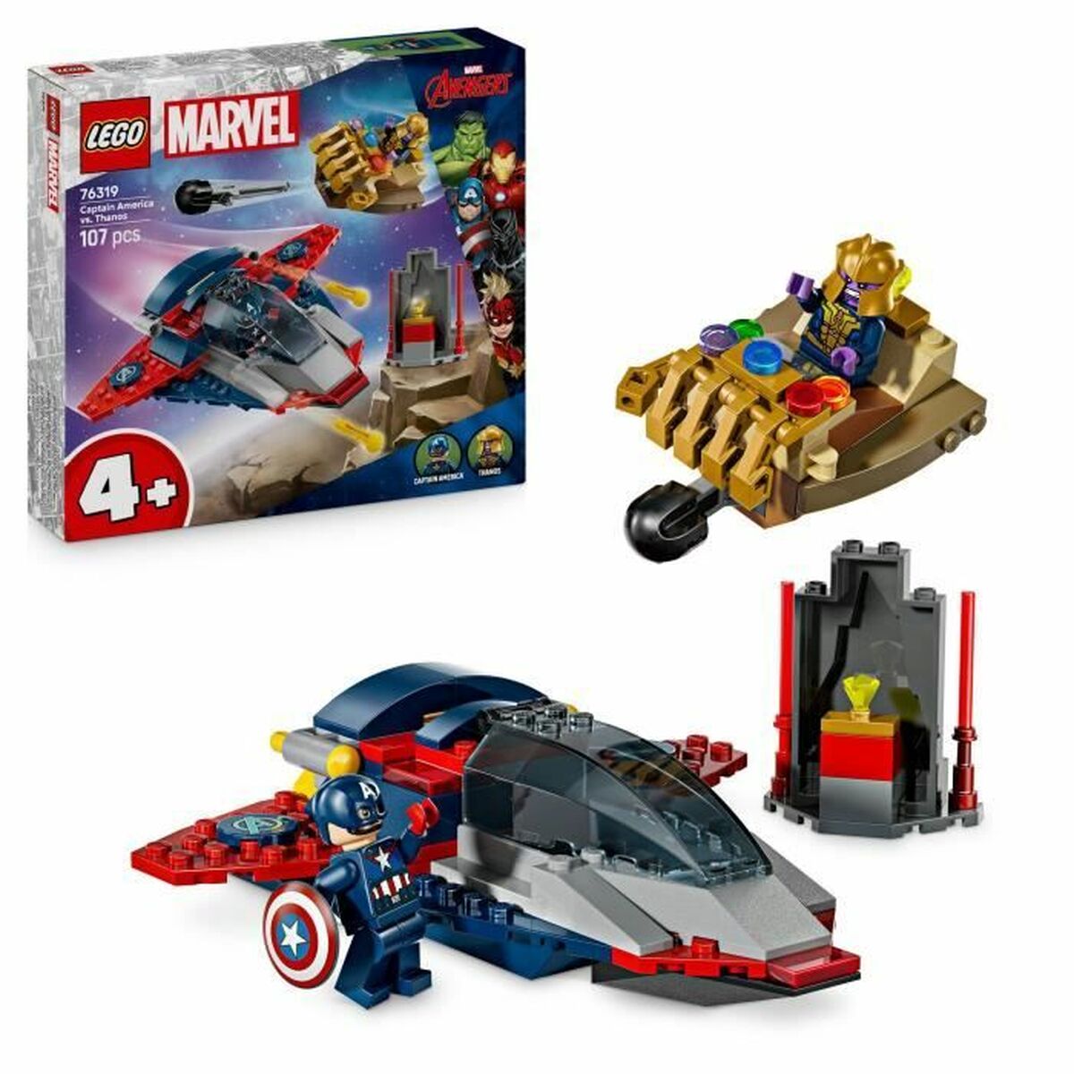 Set de construction Lego 76319 Captain America VS Thanos 107 Pièces - Jouets et jeux premium pour bébé