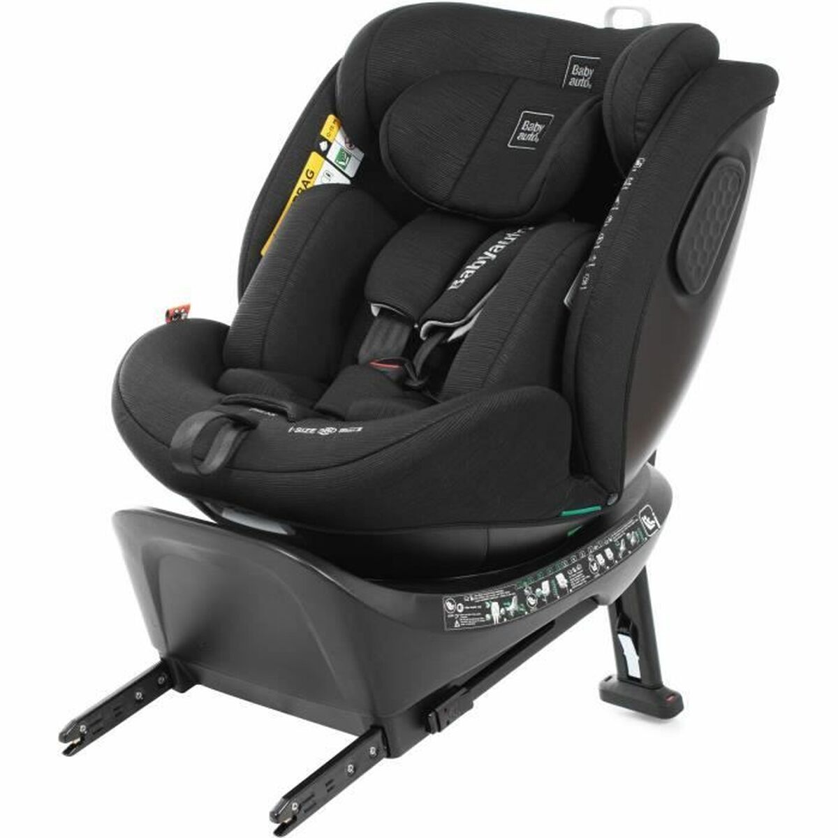 Siège de Voiture Babyauto CORE Noir 0 (de 0 a 10 kilos) I (9 - 18 kg) II (15 - 25 kg) III (22 - 36 kg) Enfant ECE R129/04 - Babycute