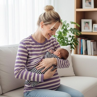 T-shirt allaitement | Discret & Élégant - Babycute