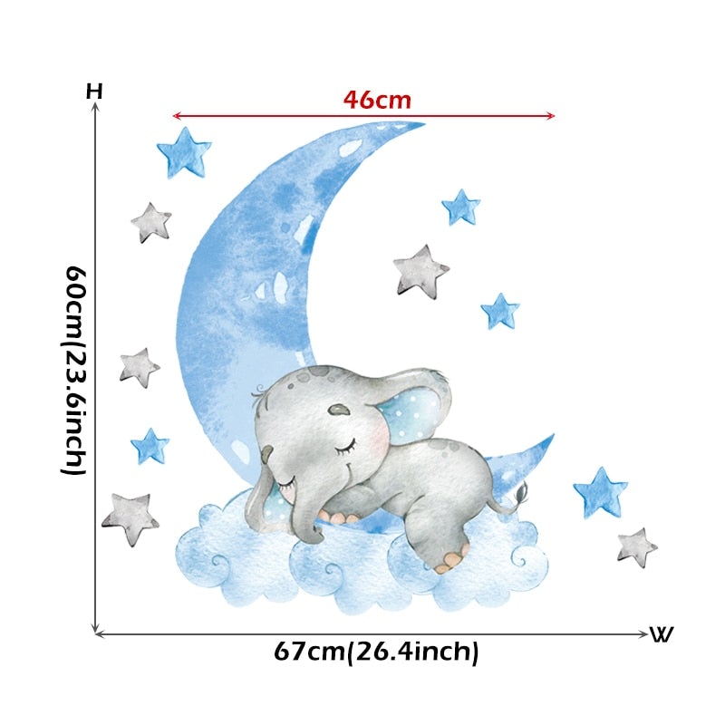 BabyElephant™- Autocollants muraux pour chambre de bébé | bébé - Babycute