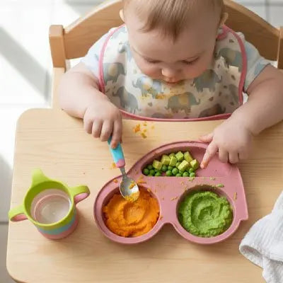 Assiette bébé ventouse | Anti - renversement - Babycute
