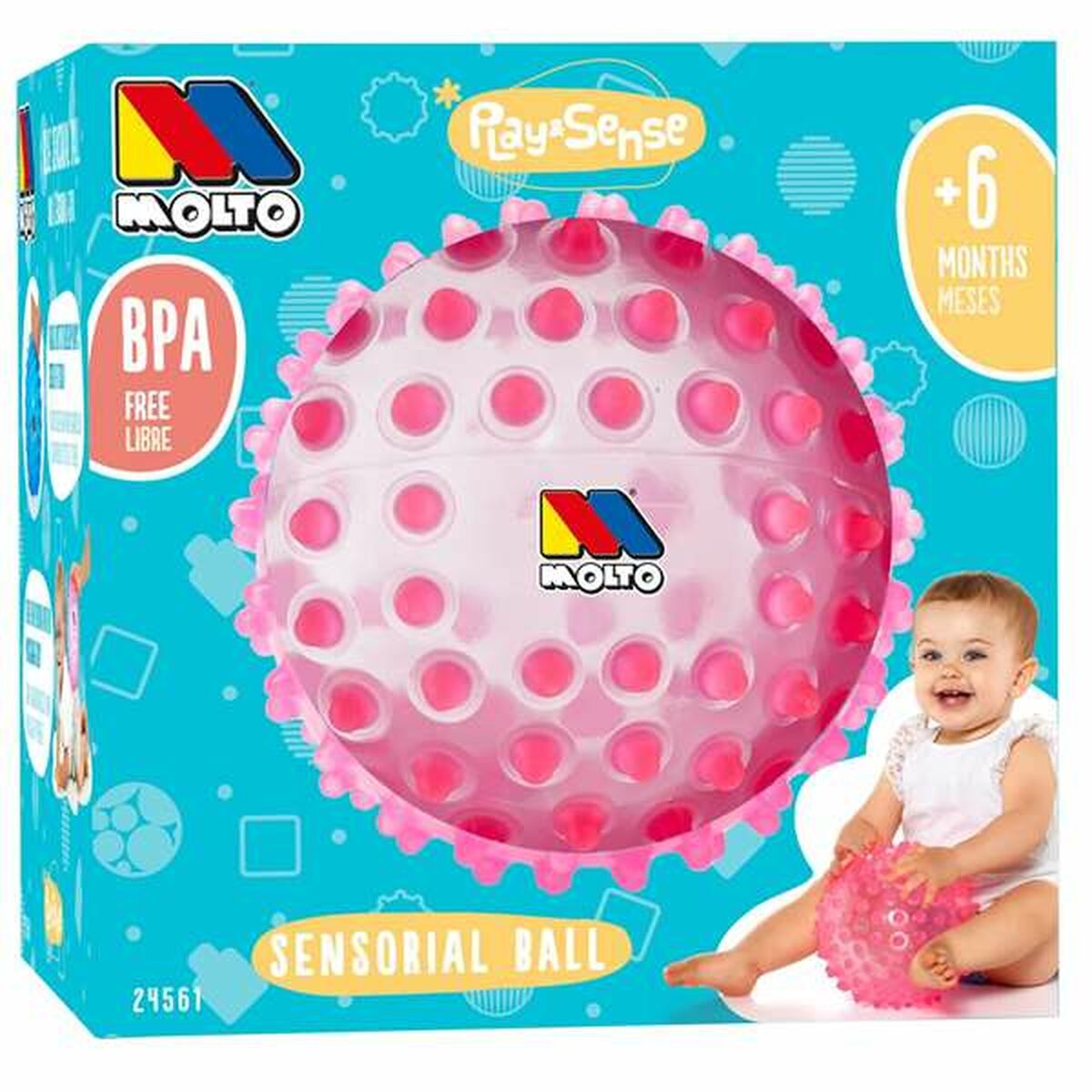 Balle sensorielle Moltó 20 cm Rose - Babycute