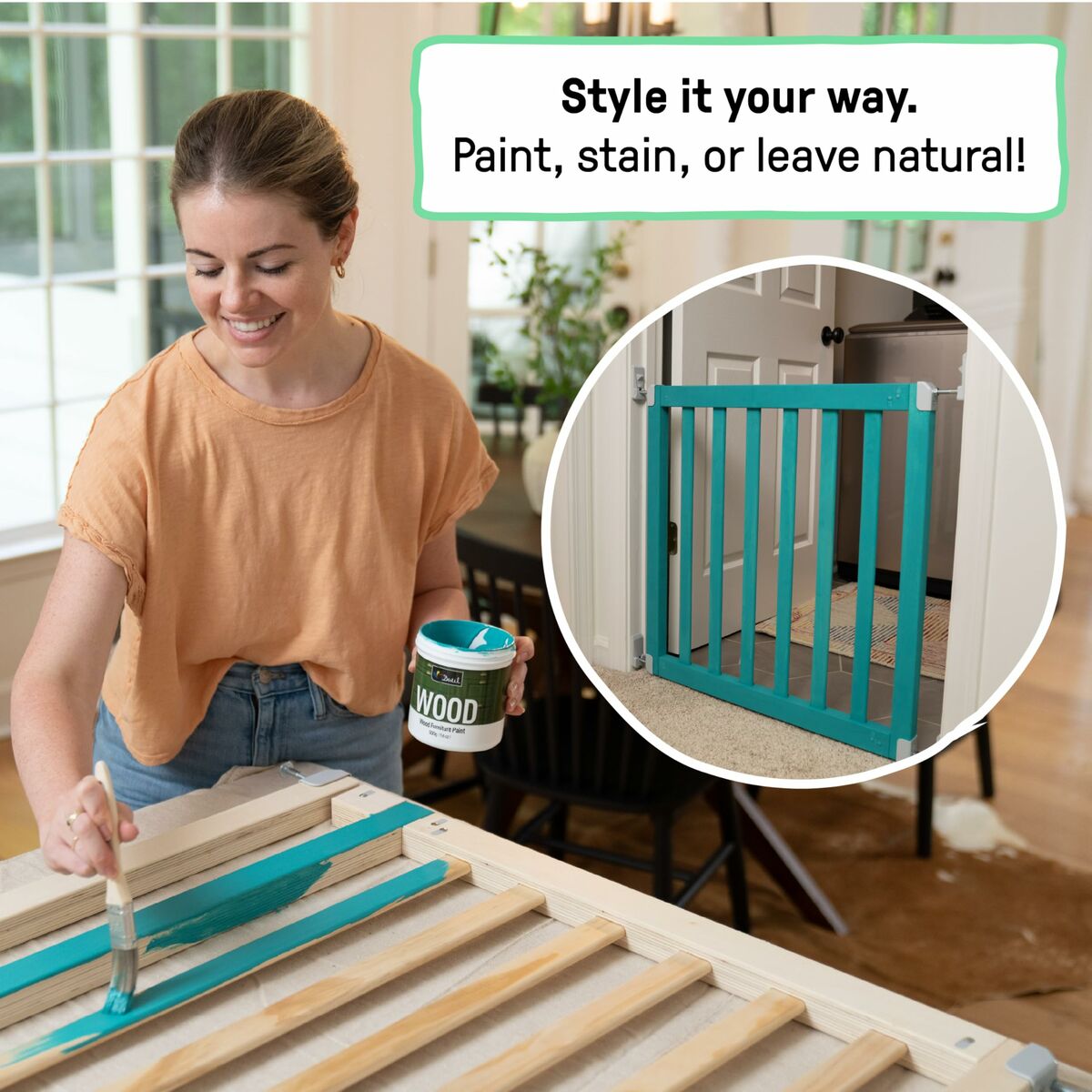 Barrière de sécurité Ingenuity Marron 76 - 91 cm - Babycute