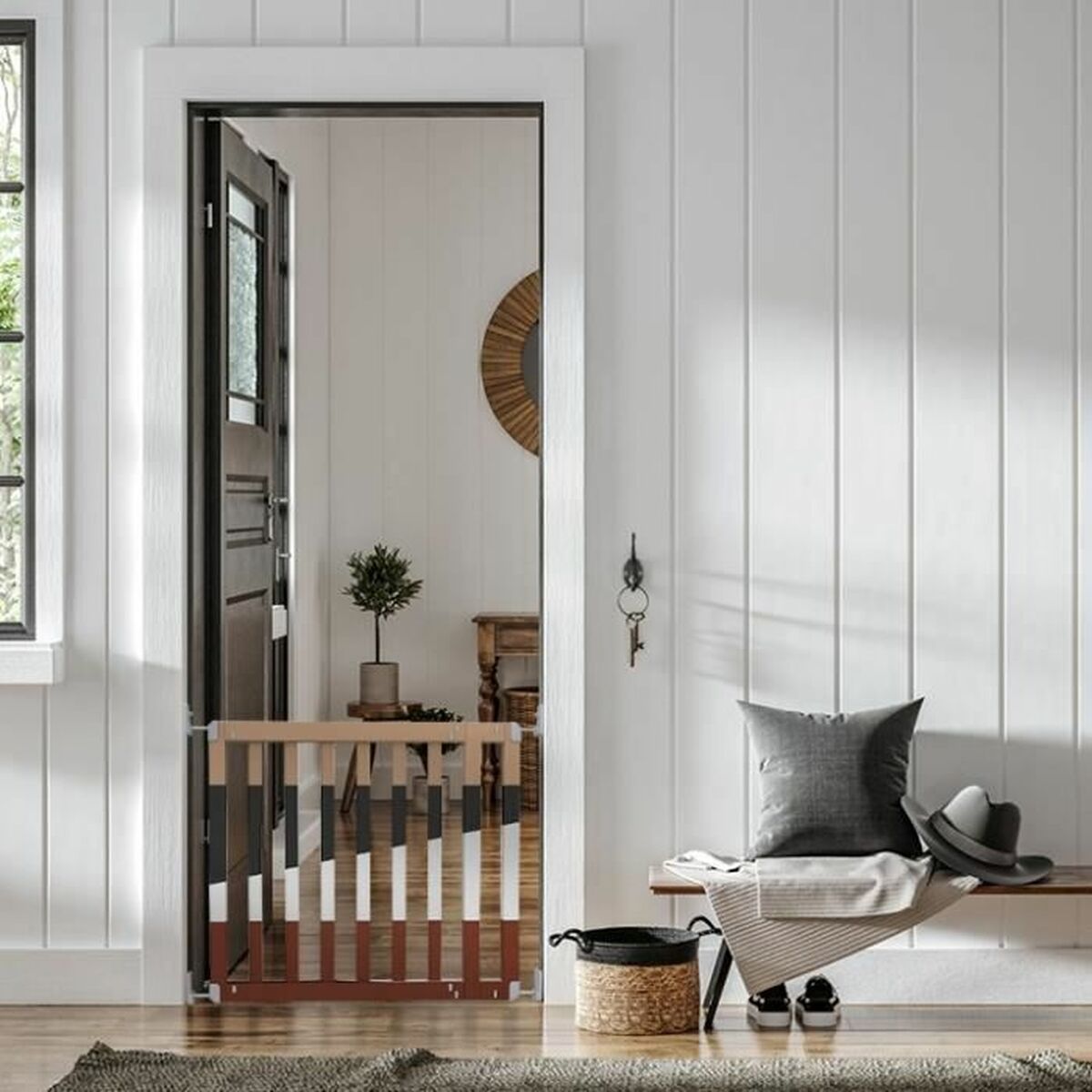 Barrière de sécurité Ingenuity Marron 76 - 91 cm - Babycute