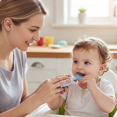 Brosse à dent bébé | Douce & Ergonomique - Babycute