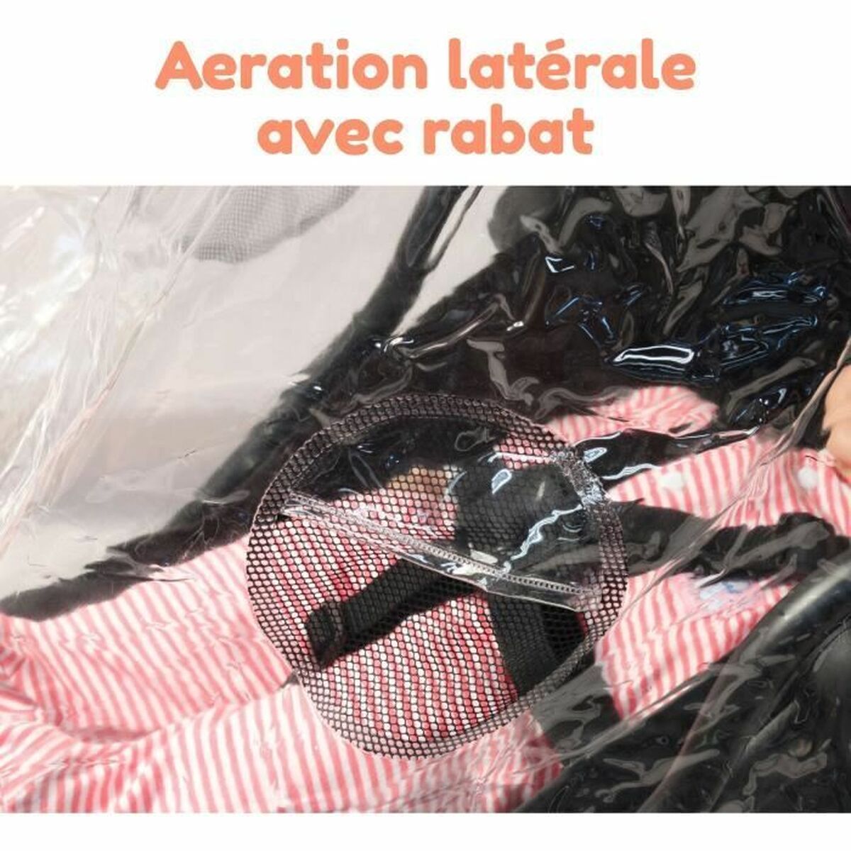 Capote Anti - pluie Bambisol Transparent PVC - Babycute