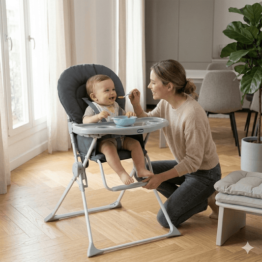 Chaise haute Bambisol Gris 4 Positions - Babycute