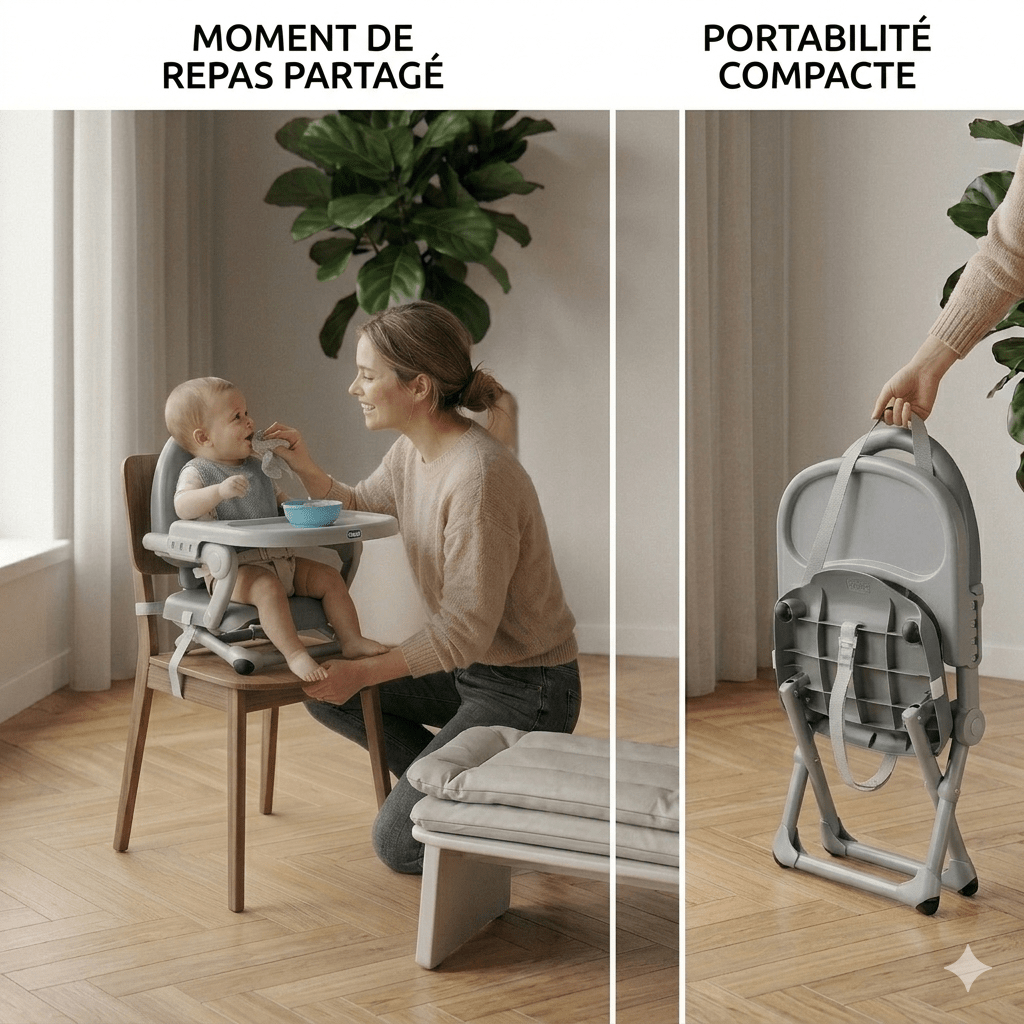 Chaise haute Chicco 5079340400000 Gris Plastique - Babycute