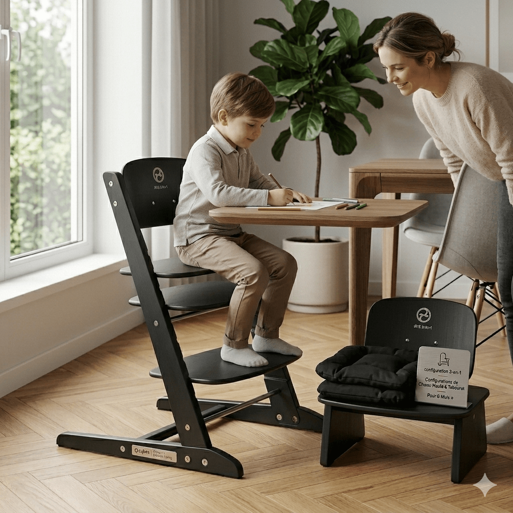 Chaise haute Cybex IRIS Noir 3 - en - 1 - Babycute