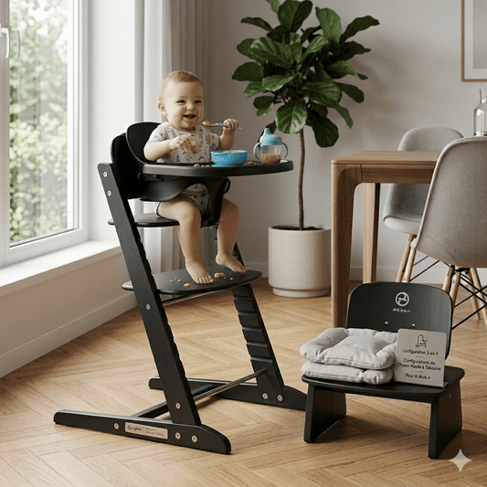 Chaise haute Cybex IRIS Noir 3 - en - 1 - Babycute