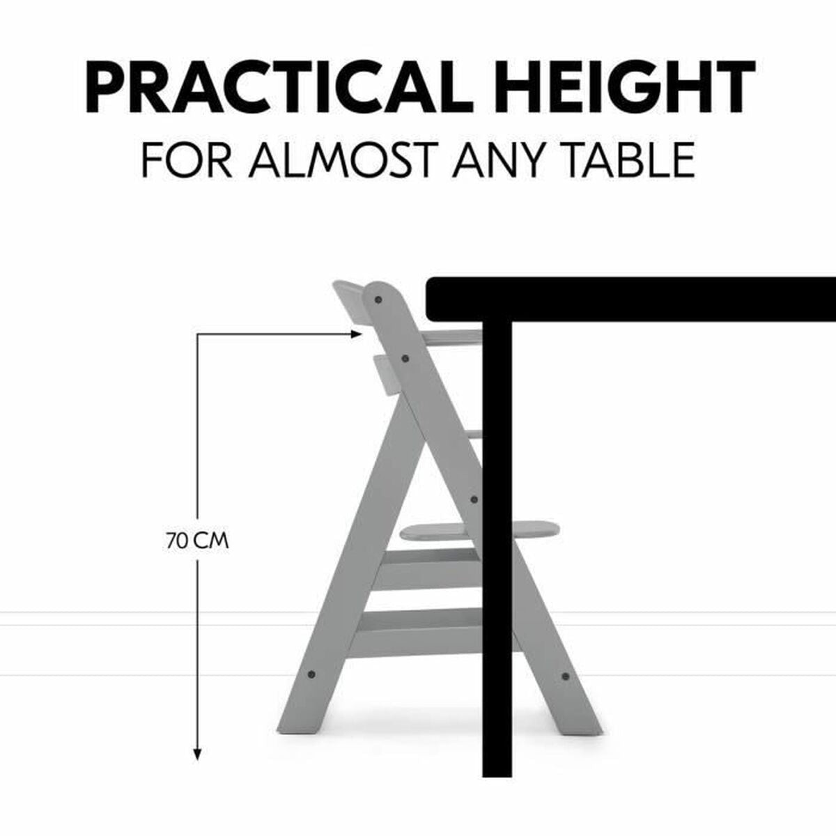 Chaise haute Hauck Gris - Babycute