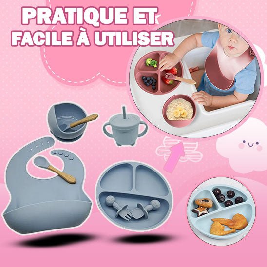 Ensemble de vaisselle en Silicone - Babycute