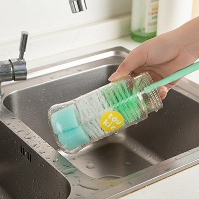 Goupillon biberon 2 - en - 1 | Manche longue - Babycute