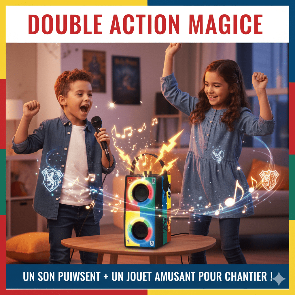Haut-parleur Bluetooth Karaoké Harry Potter Lexibook – Effets Lumineux & Micro Inclus - Jouets et jeux, Apprentissage et éducation premium pour bébé