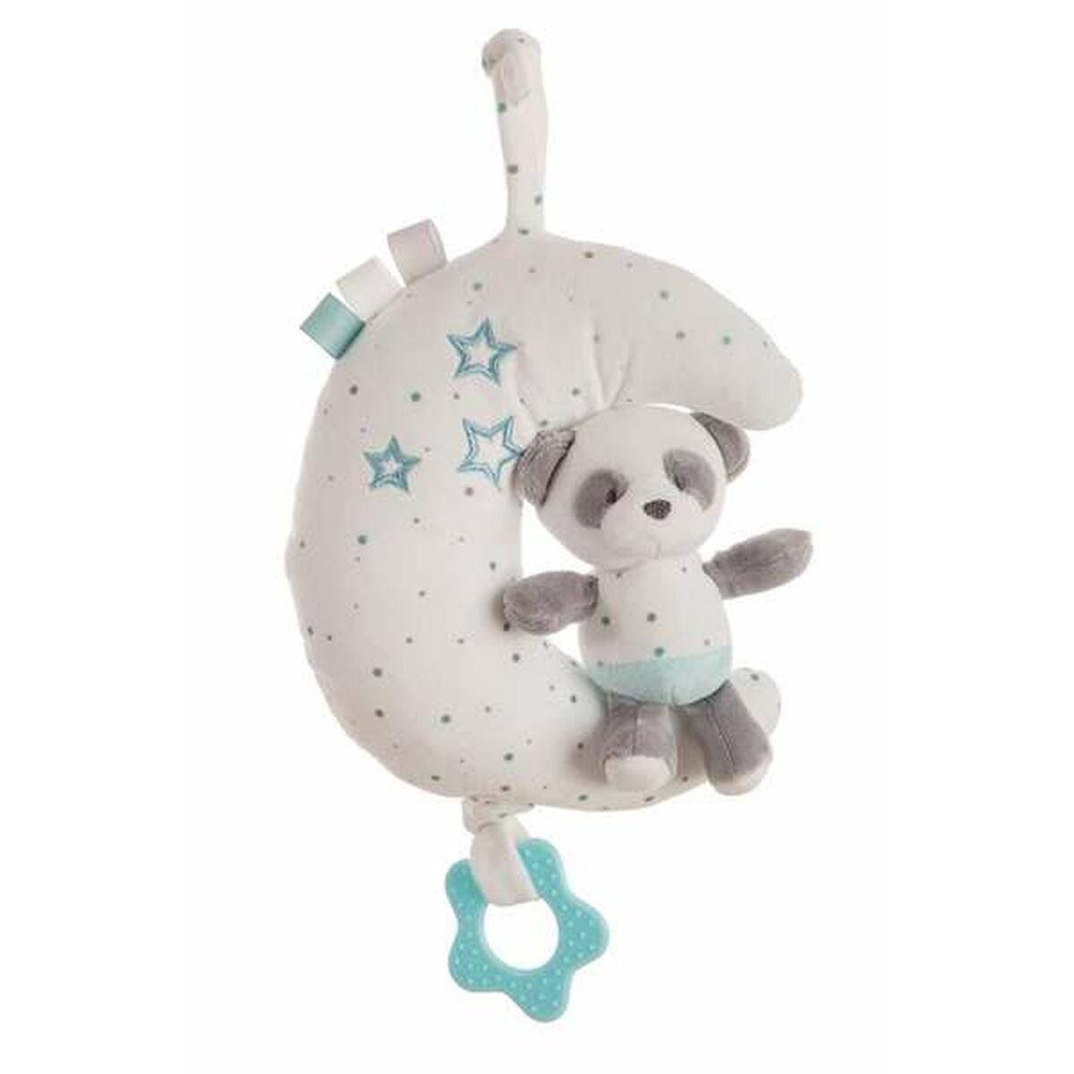 Hochet musical Baby Panda Bleu 25 cm Lune - Bébé, Jouets pour la petite enfance premium pour bébé