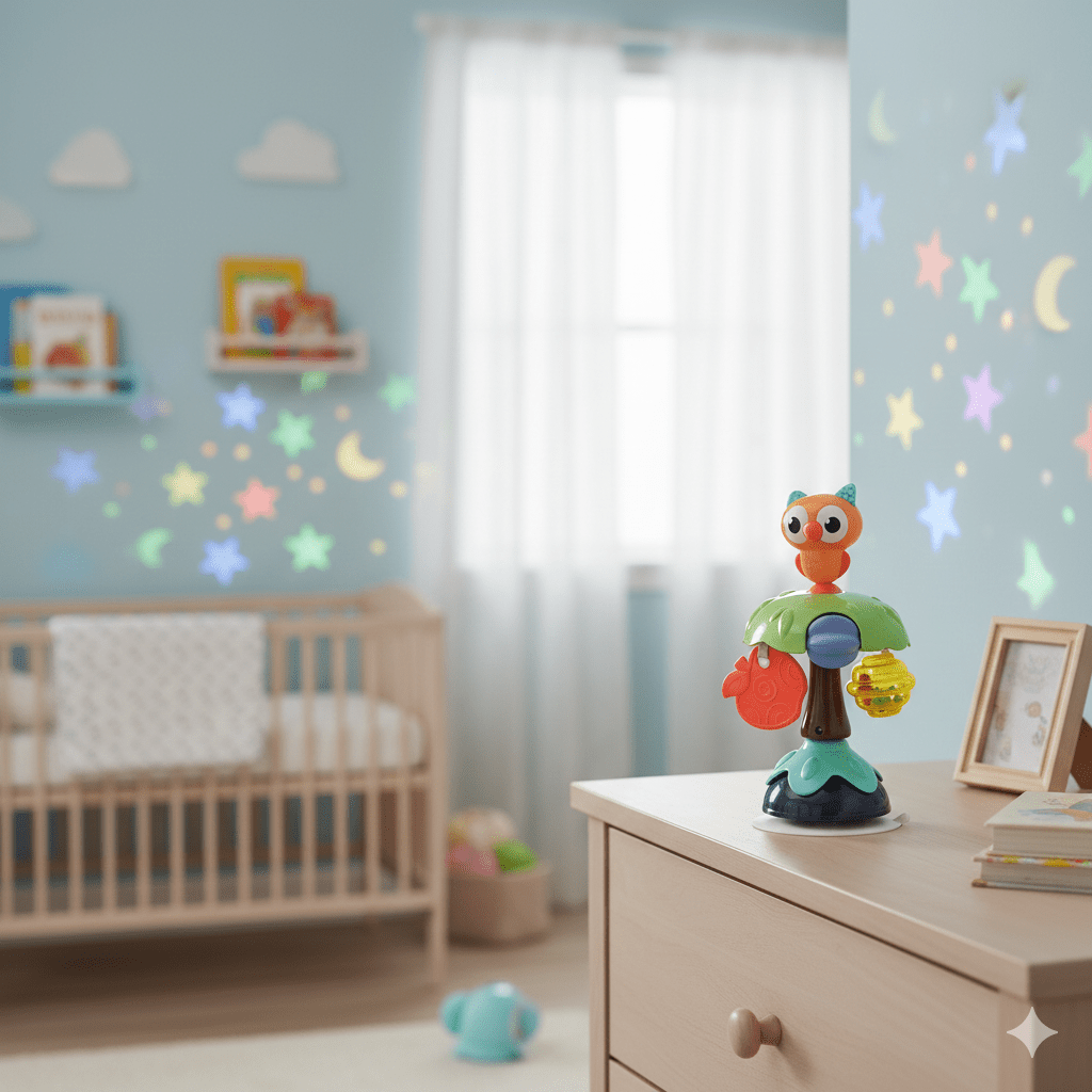 Hochet Ventouse Hibou 25 x 12 cm - Bébé, Jouets pour la petite enfance premium pour bébé