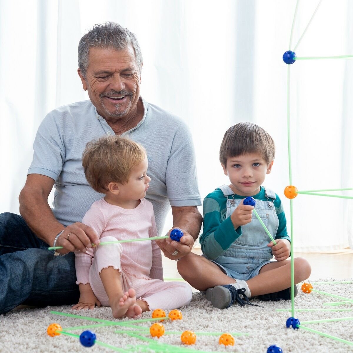 Kit Construction Fort Enfant Fluorescent 85 Pcs - Archikitt InnovaGoods - Jouets et jeux premium pour bébé