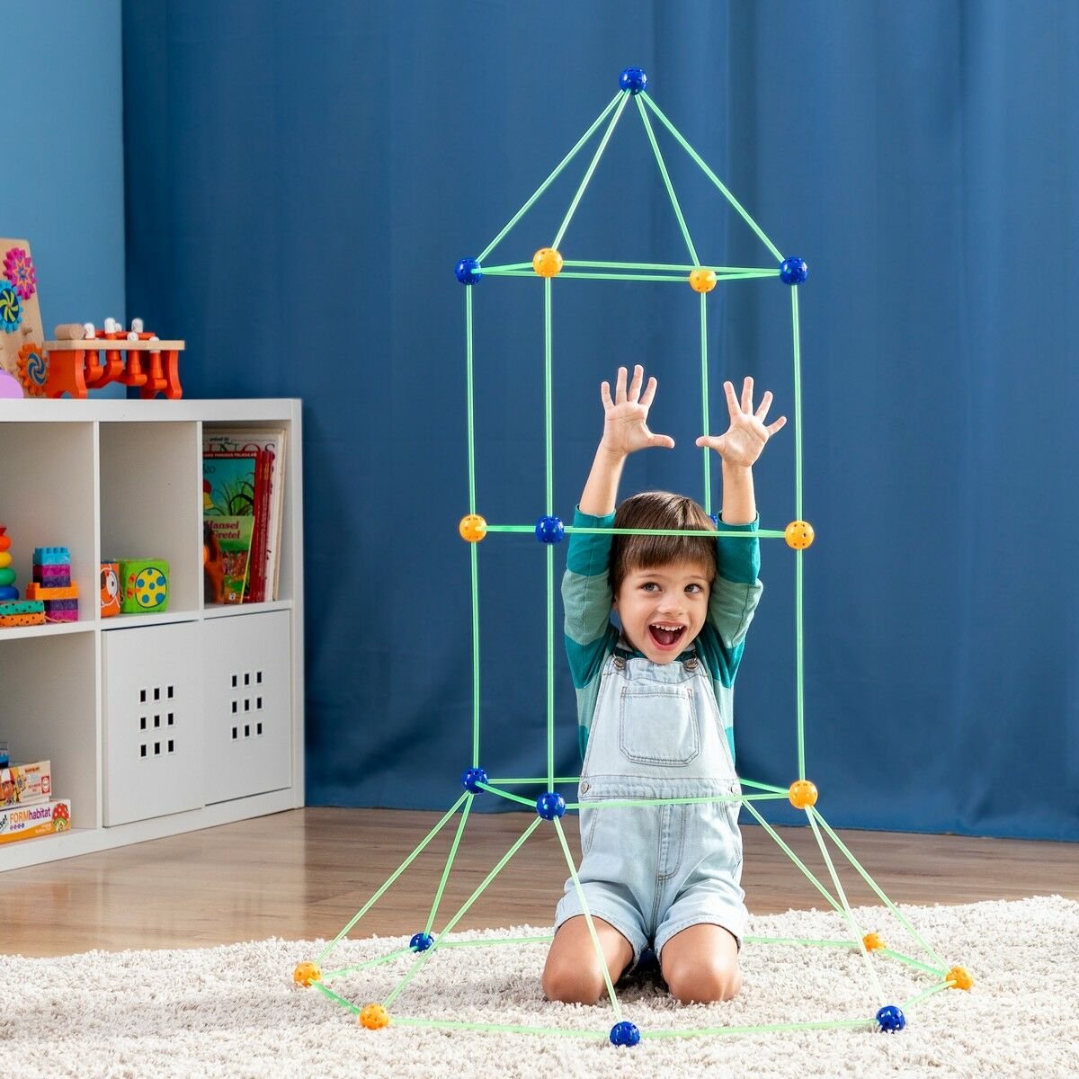 Kit Construction Fort Enfant Fluorescent 85 Pcs - Archikitt InnovaGoods - Jouets et jeux premium pour bébé