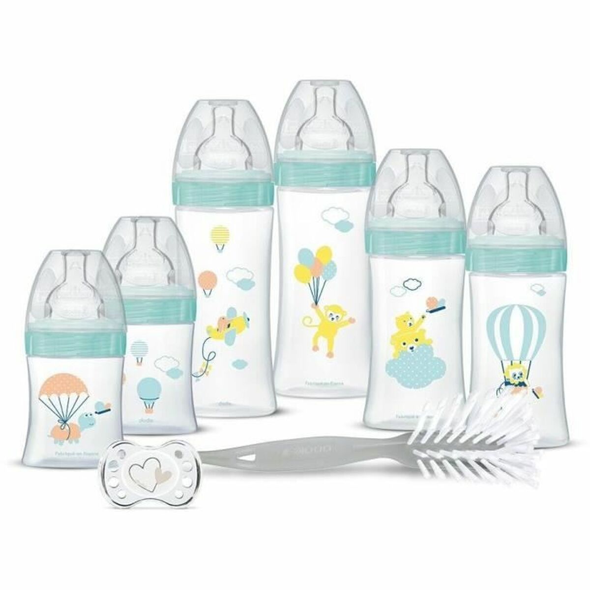 Lot de biberons Dodie Bleu 8 Pièces - Babycute