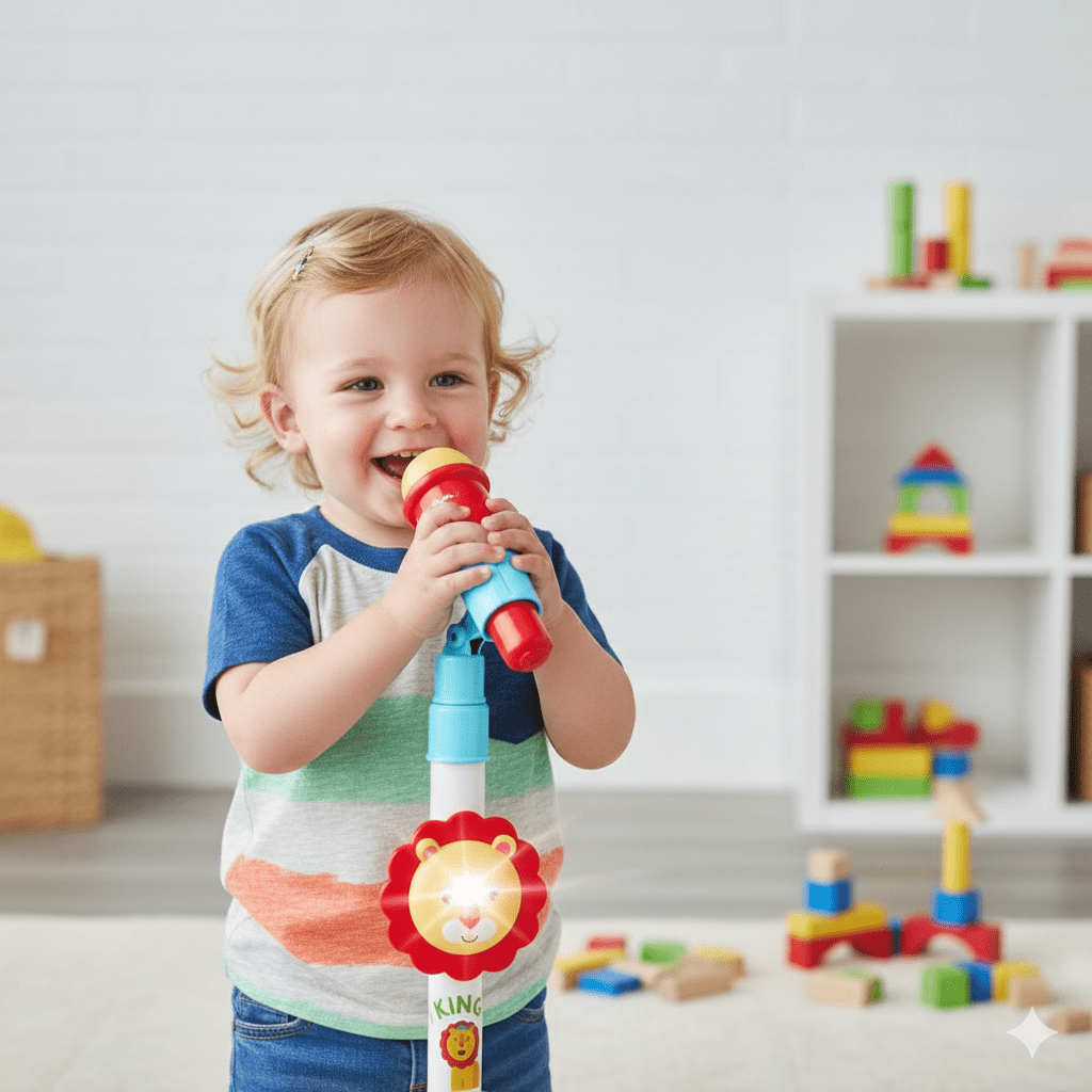 Microphone Fisher - Price 2722 avec son Lumières - Babycute
