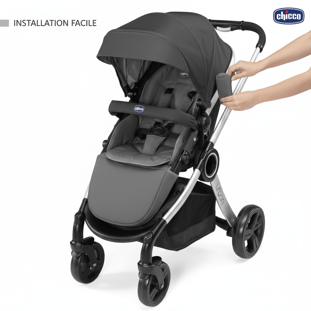 Pack Accessoires Chicco Urban Stroller Anthracite – Confort & Protection - Bébé, Poussettes, landaus et accessoires premium pour bébé