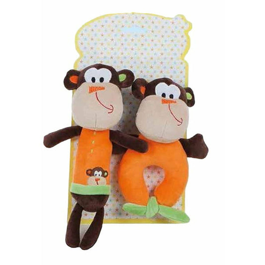 Peluche Hochet 2 Unités Singe 18 cm - Babycute