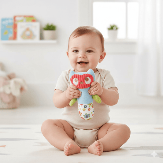 Peluche Hochet Hibou - Babycute