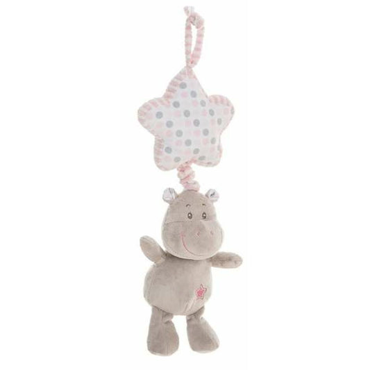 Peluche Hochet Hippopotame 35 cm Rose - Babycute