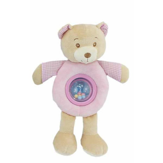 Peluche Hochet Lulu Rose Ours 25cm - Babycute