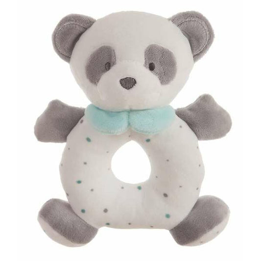 Peluche Hochet Ours Panda Turquoise 20 cm - Babycute