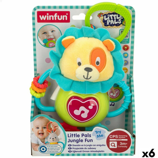 Peluche Hochet Winfun 14 x 19 x 6,5 cm (6 Unités) - Bébé, Jouets pour la petite enfance premium pour bébé