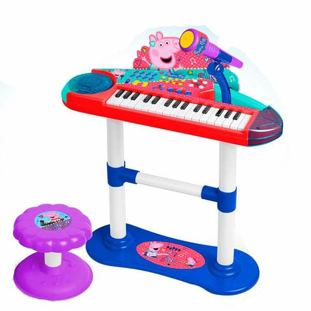 Piano jouet Peppa Pig Microphone Banquette - Babycute