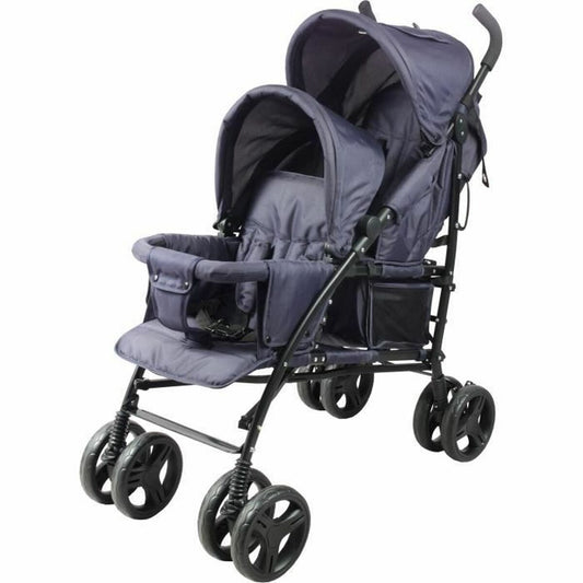 Poussette pour bébé Bambisol Double Cane Blue marine - Babycute