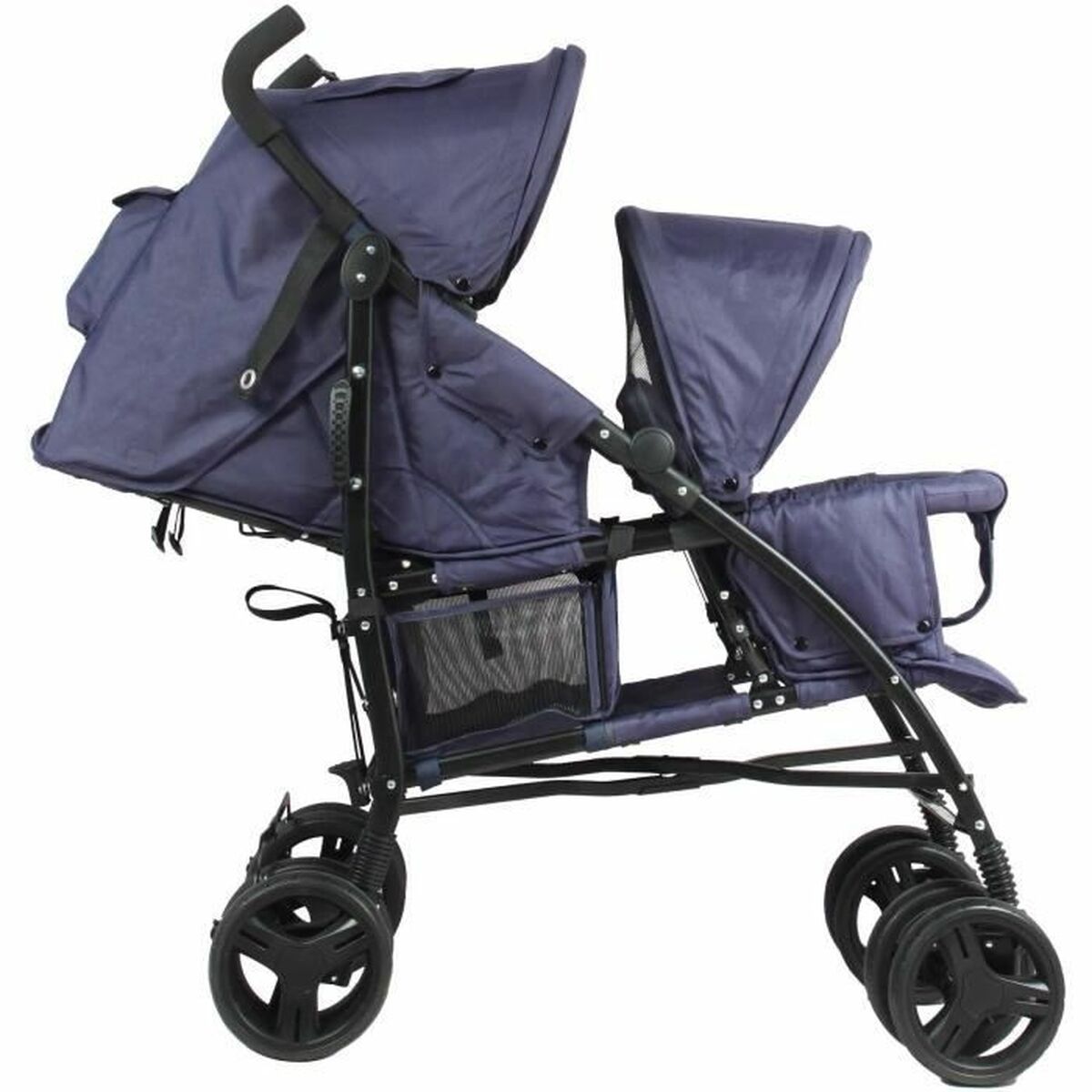 Poussette pour bébé Bambisol Double Cane Blue marine - Babycute