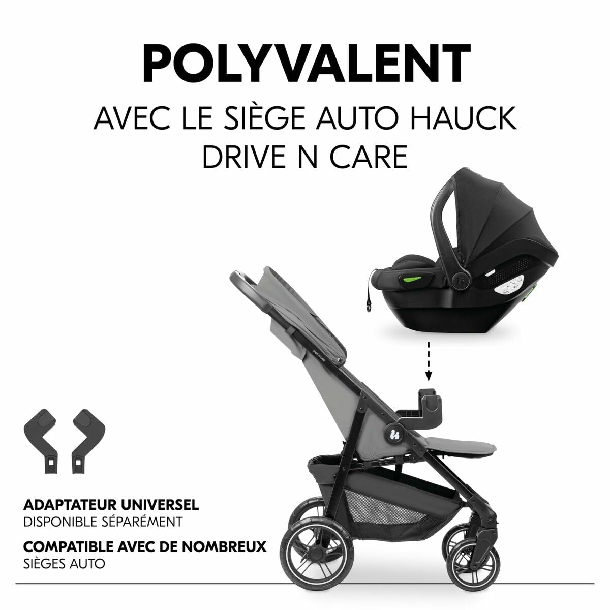 Poussette pour bébé Hauck Gris - Babycute