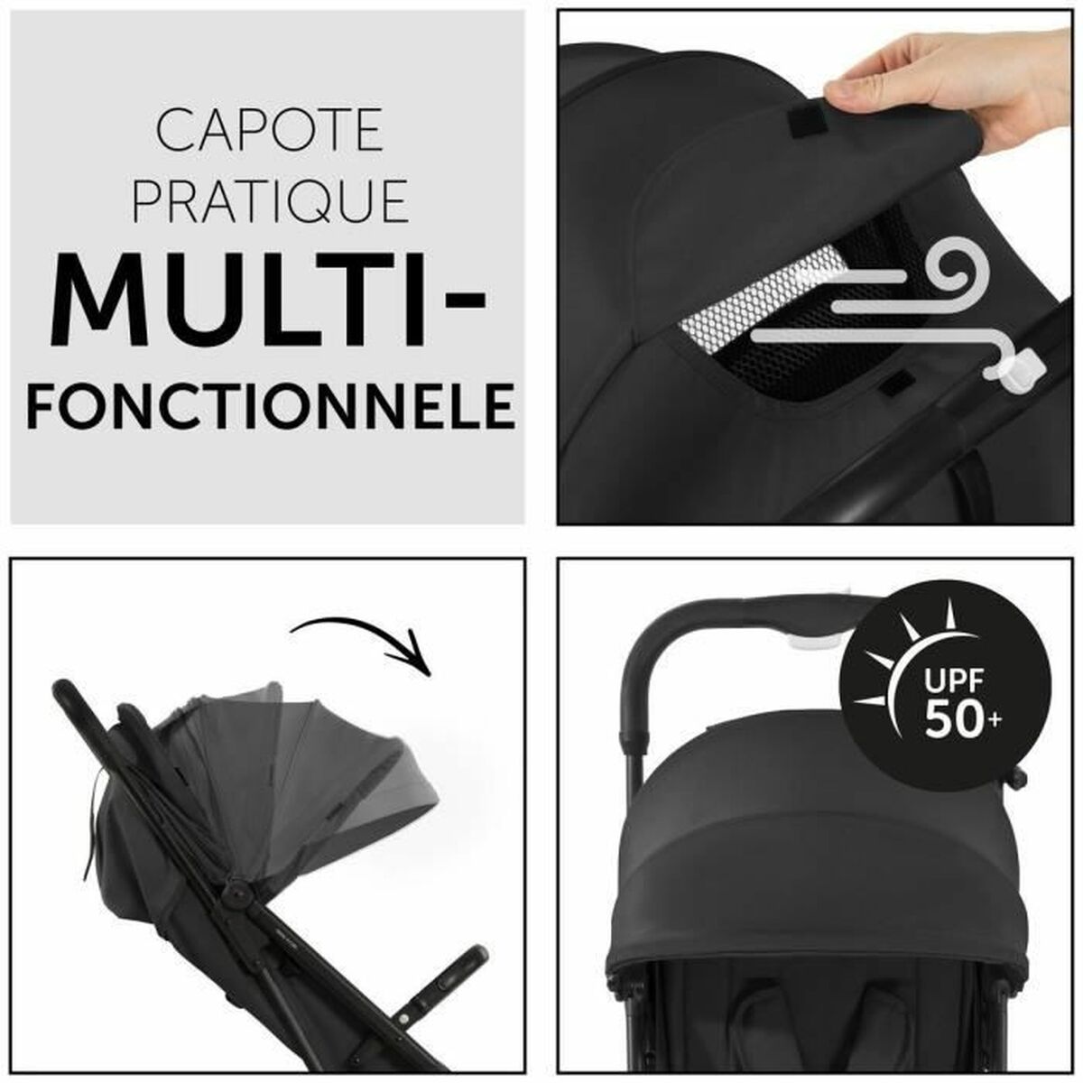 Poussette pour bébé Hauck Noir - Babycute