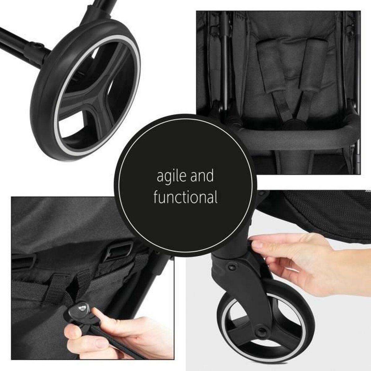 Poussette pour bébé Hauck Noir - Babycute