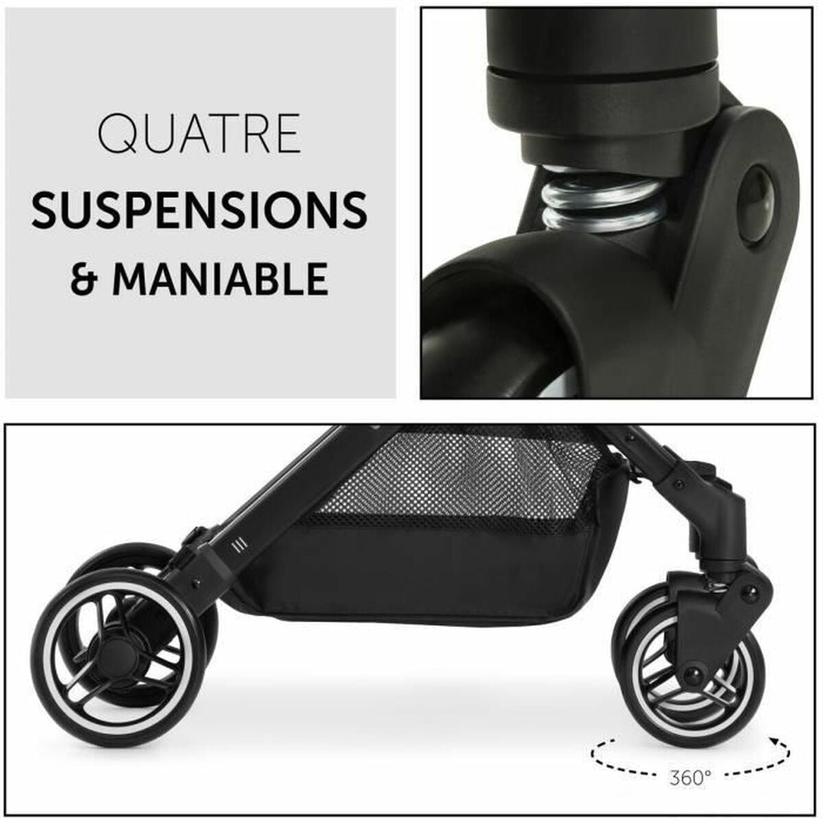 Poussette pour bébé Hauck Noir - Babycute