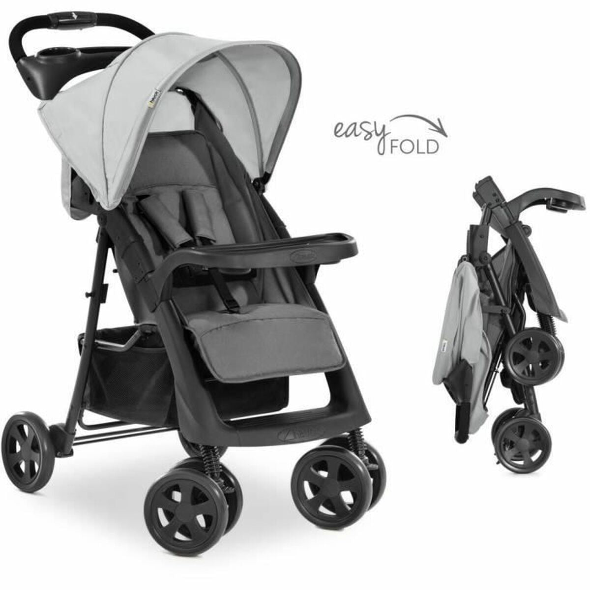 Poussette pour bébé Hauck Noir Gris - Babycute