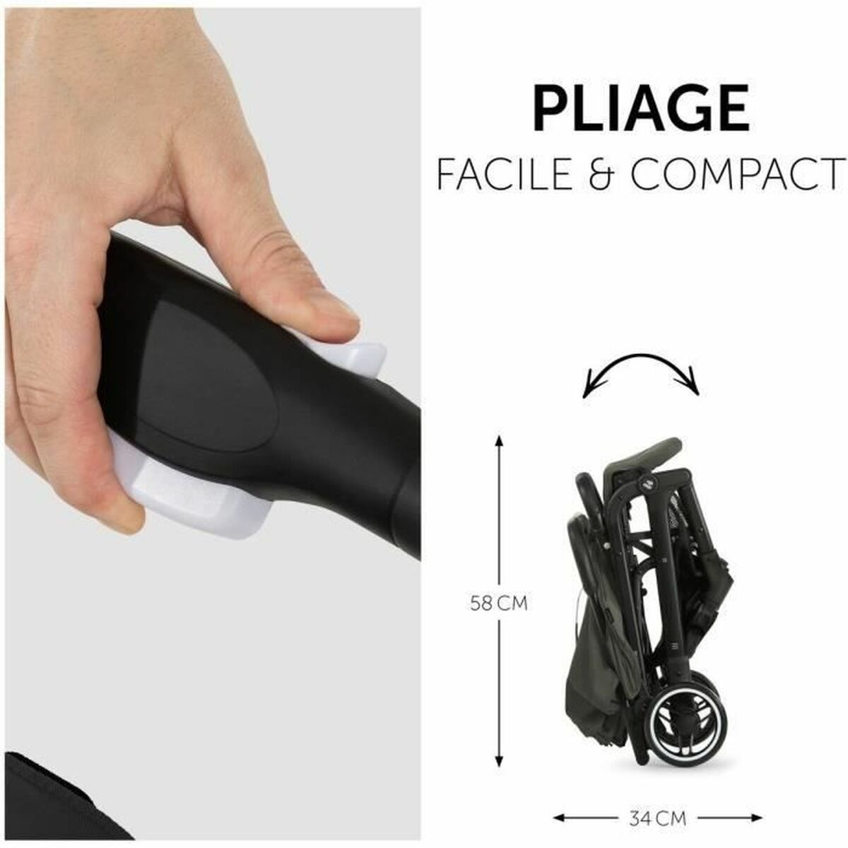 Poussette pour bébé Hauck Vert Olive - Babycute