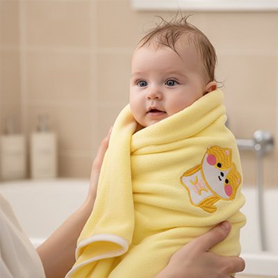 Serviette de bain bébé | Cocon Douceur - Babycute