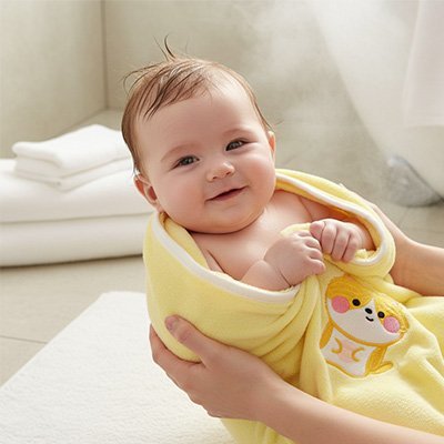 Serviette de bain bébé | Cocon Douceur - Babycute